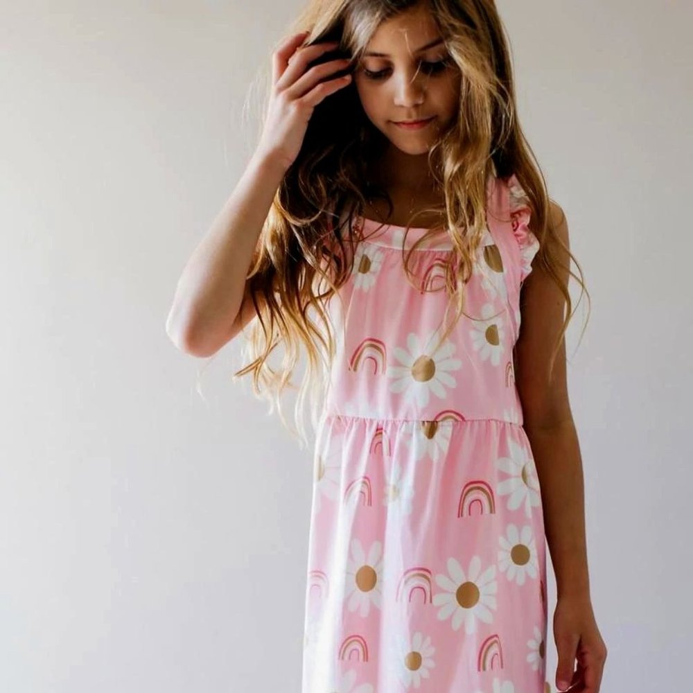 Mila & Rose You Are My Sunshine Ruffle Strappy Dress